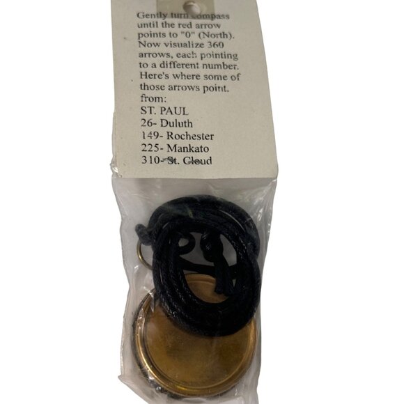 Vintage Compass & Harmonica Necklace Set New Funny Gag Gift Stocking Stuffer - Picture 9 of 12